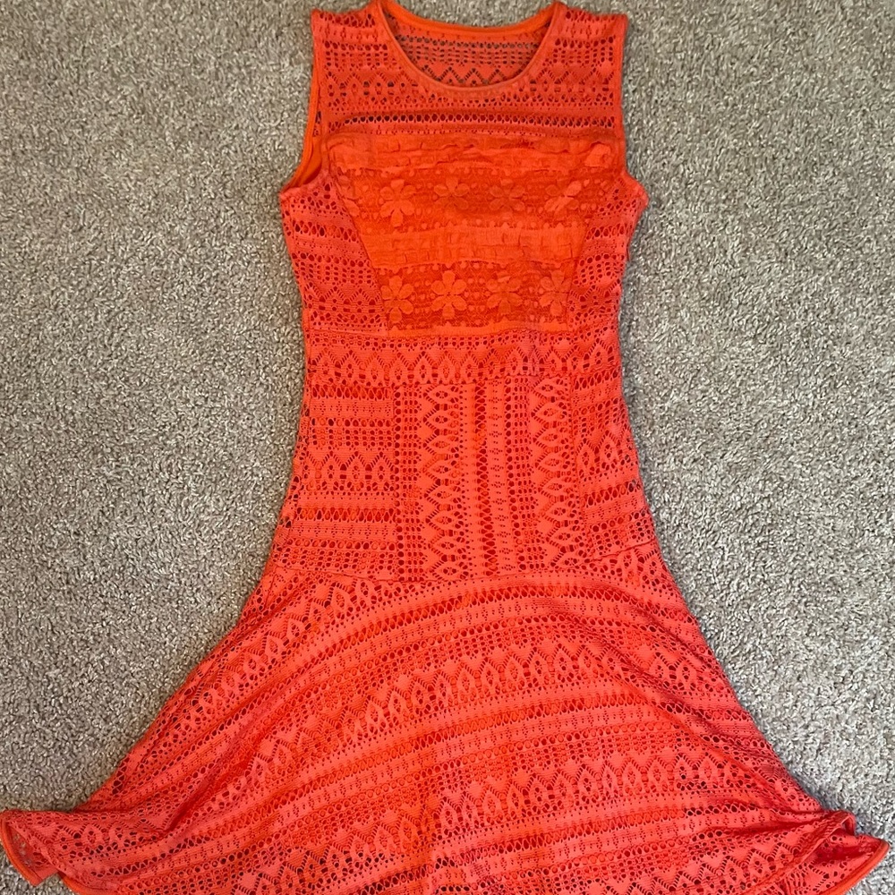 *NEW* with tags Orange Lace Dress - Picture 1 of 2